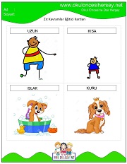 Zıt Kavram Eğitici Kartları